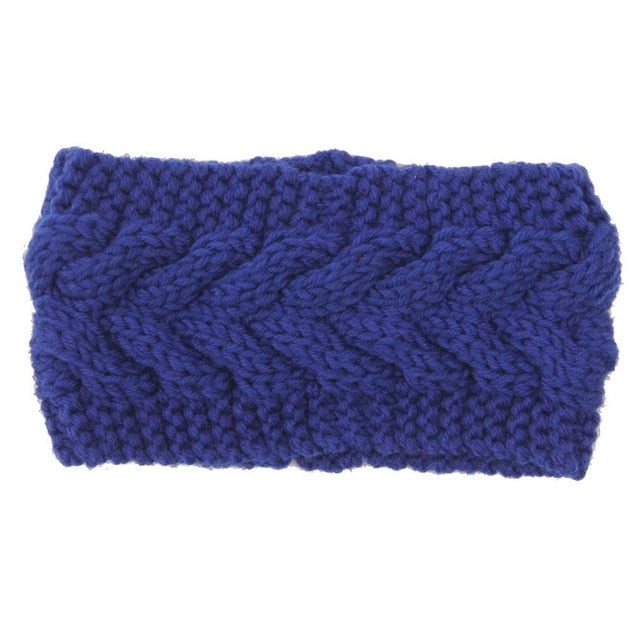 Solid Wide Knitting Woolen Headband Winter Warm Ear Crochet Turban Hair Accessories For Women Girl Hair Band Headwraps