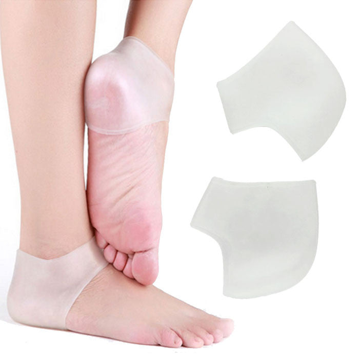 1Pair Silicone Women Fitness Moisturizing Gel Heel Socks Cracked Foot Skin Care Exercise Socks Latex Pilates Socks