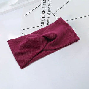 Woman Headband New Turban Solid Headbands Girls Makeup Fabric Elastic Hair Band Twisted Knotted Hair Accessories Headwrap
