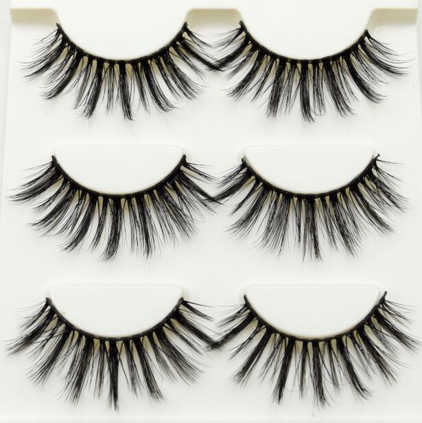 3 pairs Lashes 3D False Eyelashes Crisscross Thick Natural Fake Eye Lashes Professional Makeup Long False Eye Lashes 11 styles