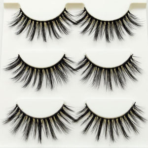 3 pairs Lashes 3D False Eyelashes Crisscross Thick Natural Fake Eye Lashes Professional Makeup Long False Eye Lashes 11 styles