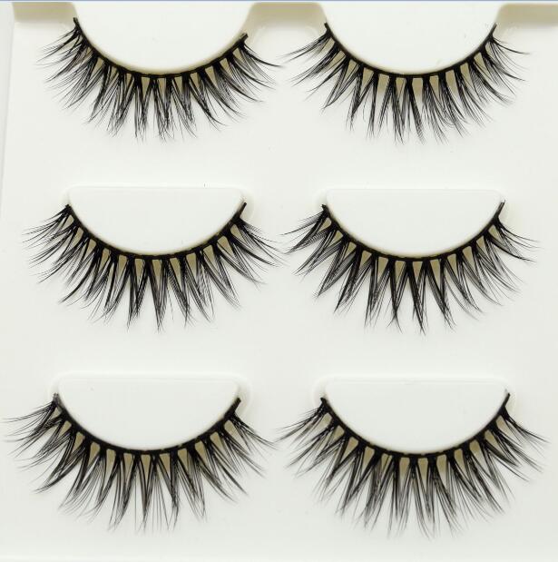 3 pairs Lashes 3D False Eyelashes Crisscross Thick Natural Fake Eye Lashes Professional Makeup Long False Eye Lashes 11 styles