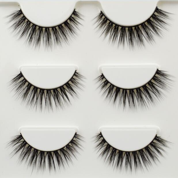 3 pairs Lashes 3D False Eyelashes Crisscross Thick Natural Fake Eye Lashes Professional Makeup Long False Eye Lashes 11 styles