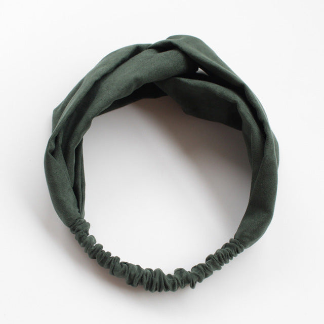 2018 New Women Spring Suede Soft Solid Headbands Vintage Cross Knot Elastic Hairbands Bandanas Girls Hair Bands Hair Accessories