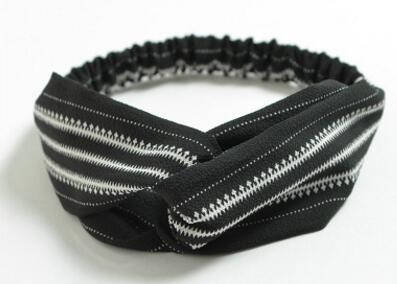 TWDVS 1PC Women Hair Accessories Fashion Headband Fabric Cross Knotted Bow Chiffon Floral Hair Band Korea Headdress ladies Hoop