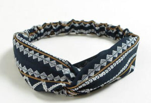 TWDVS 1PC Women Hair Accessories Fashion Headband Fabric Cross Knotted Bow Chiffon Floral Hair Band Korea Headdress ladies Hoop