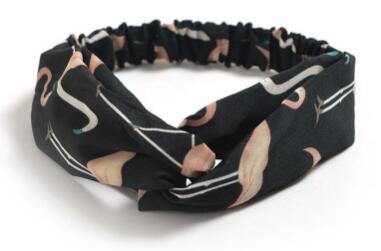 TWDVS 1PC Women Hair Accessories Fashion Headband Fabric Cross Knotted Bow Chiffon Floral Hair Band Korea Headdress ladies Hoop