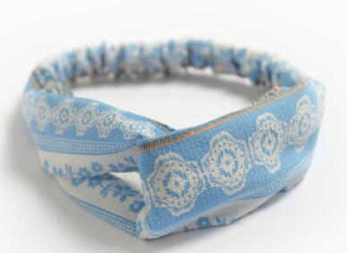 TWDVS 1PC Women Hair Accessories Fashion Headband Fabric Cross Knotted Bow Chiffon Floral Hair Band Korea Headdress ladies Hoop