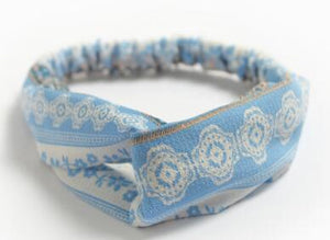TWDVS 1PC Women Hair Accessories Fashion Headband Fabric Cross Knotted Bow Chiffon Floral Hair Band Korea Headdress ladies Hoop