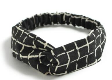 TWDVS 1PC Women Hair Accessories Fashion Headband Fabric Cross Knotted Bow Chiffon Floral Hair Band Korea Headdress ladies Hoop