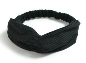 TWDVS 1PC Women Hair Accessories Fashion Headband Fabric Cross Knotted Bow Chiffon Floral Hair Band Korea Headdress ladies Hoop