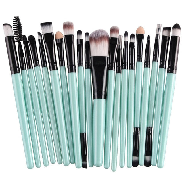 20pcs Eye Makeup Brushes Set Eyeshadow Eyebrow Eyelashes Eyeliner Lip Brush Sponge Smudge Brush Cosmetic Tool Pincel Maquiagem