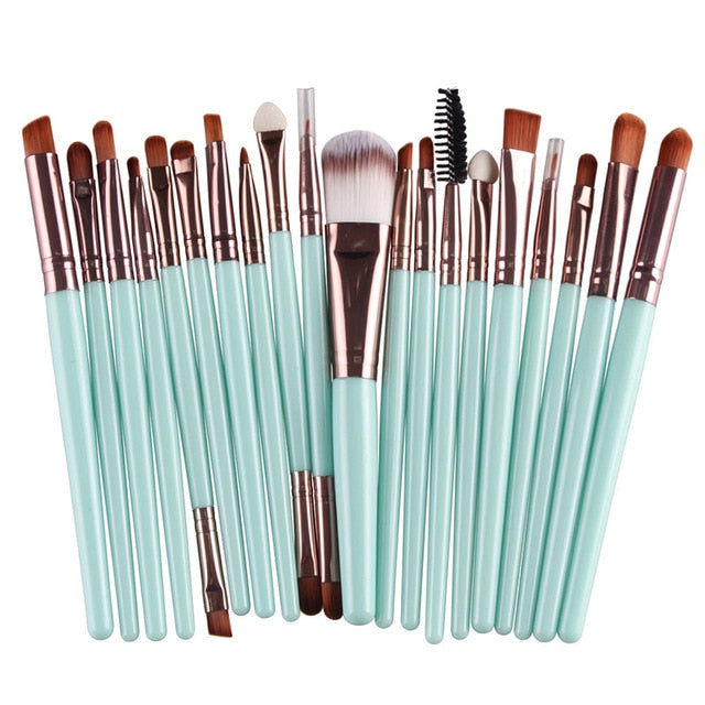 20pcs Eye Makeup Brushes Set Eyeshadow Eyebrow Eyelashes Eyeliner Lip Brush Sponge Smudge Brush Cosmetic Tool Pincel Maquiagem