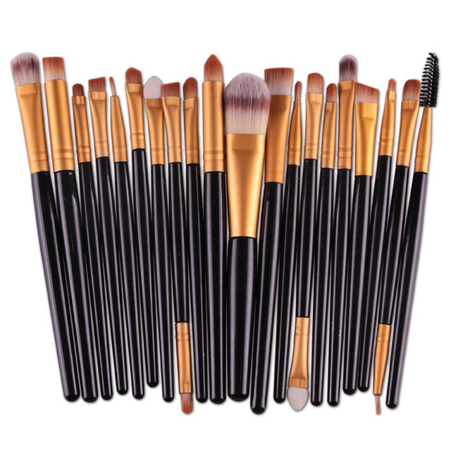 20pcs Eye Makeup Brushes Set Eyeshadow Eyebrow Eyelashes Eyeliner Lip Brush Sponge Smudge Brush Cosmetic Tool Pincel Maquiagem