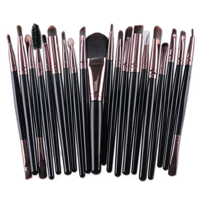 20pcs Eye Makeup Brushes Set Eyeshadow Eyebrow Eyelashes Eyeliner Lip Brush Sponge Smudge Brush Cosmetic Tool Pincel Maquiagem