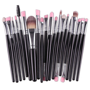 20pcs Eye Makeup Brushes Set Eyeshadow Eyebrow Eyelashes Eyeliner Lip Brush Sponge Smudge Brush Cosmetic Tool Pincel Maquiagem