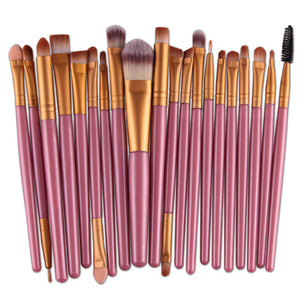 20pcs Eye Makeup Brushes Set Eyeshadow Eyebrow Eyelashes Eyeliner Lip Brush Sponge Smudge Brush Cosmetic Tool Pincel Maquiagem