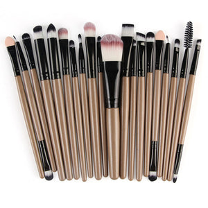 20pcs Eye Makeup Brushes Set Eyeshadow Eyebrow Eyelashes Eyeliner Lip Brush Sponge Smudge Brush Cosmetic Tool Pincel Maquiagem
