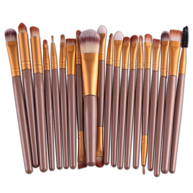 20pcs Eye Makeup Brushes Set Eyeshadow Eyebrow Eyelashes Eyeliner Lip Brush Sponge Smudge Brush Cosmetic Tool Pincel Maquiagem