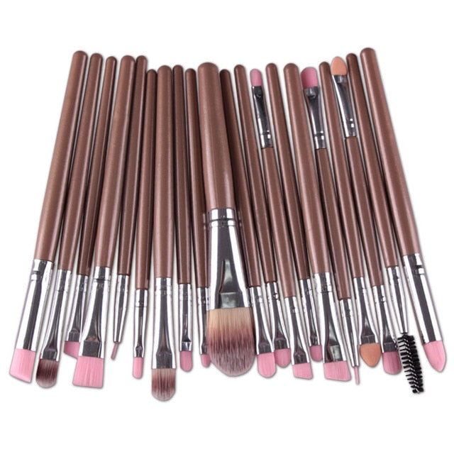 20pcs Eye Makeup Brushes Set Eyeshadow Eyebrow Eyelashes Eyeliner Lip Brush Sponge Smudge Brush Cosmetic Tool Pincel Maquiagem