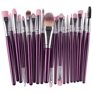 20pcs Eye Makeup Brushes Set Eyeshadow Eyebrow Eyelashes Eyeliner Lip Brush Sponge Smudge Brush Cosmetic Tool Pincel Maquiagem