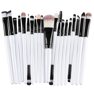 20pcs Eye Makeup Brushes Set Eyeshadow Eyebrow Eyelashes Eyeliner Lip Brush Sponge Smudge Brush Cosmetic Tool Pincel Maquiagem