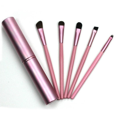 BBL 5pcs Travel Portable Mini Eye Makeup Brushes Set Reals Eyeshadow Eyeliner Eyebrow Brush Lip Make Up Brushes kit Professional