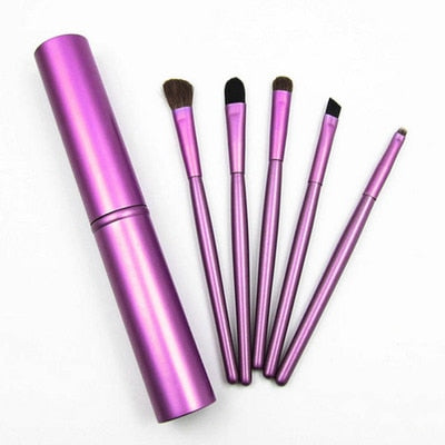 BBL 5pcs Travel Portable Mini Eye Makeup Brushes Set Reals Eyeshadow Eyeliner Eyebrow Brush Lip Make Up Brushes kit Professional