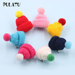 PULATU Multicolor Hat Brooches for Women Fashion Wool Materials Brooch Pins Kid's Coat Decoration Female Accessories Wholesale