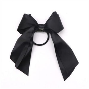 1pcs Women Rubber Bands Tiara Satin Ribbon Bow Hair Band Rope Scrunchie Ponytail Holder Gum for Hair Accessories Elastic