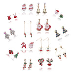 Christmas Jewelry Accessories Earrings Cute Santa Claus Snowman Lovely Tree Bell Romantic Christmas Gifts for Women Girls Kids