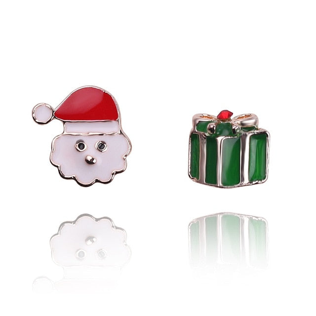 Christmas Jewelry Accessories Earrings Cute Santa Claus Snowman Lovely Tree Bell Romantic Christmas Gifts for Women Girls Kids