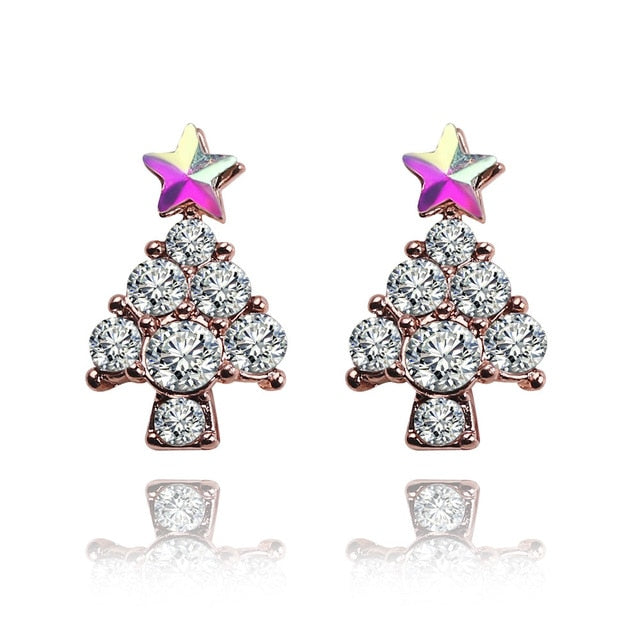 Christmas Jewelry Accessories Earrings Cute Santa Claus Snowman Lovely Tree Bell Romantic Christmas Gifts for Women Girls Kids