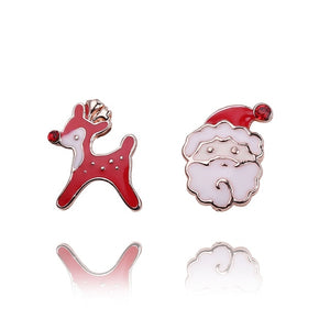 Christmas Jewelry Accessories Earrings Cute Santa Claus Snowman Lovely Tree Bell Romantic Christmas Gifts for Women Girls Kids