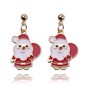 Christmas Jewelry Accessories Earrings Cute Santa Claus Snowman Lovely Tree Bell Romantic Christmas Gifts for Women Girls Kids