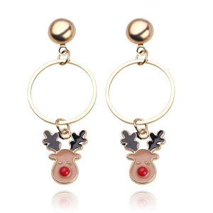 Christmas Jewelry Accessories Earrings Cute Santa Claus Snowman Lovely Tree Bell Romantic Christmas Gifts for Women Girls Kids