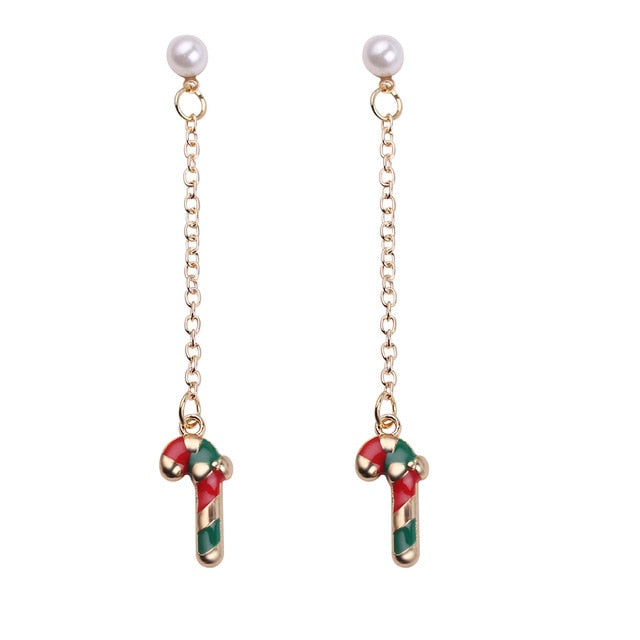 Christmas Jewelry Accessories Earrings Cute Santa Claus Snowman Lovely Tree Bell Romantic Christmas Gifts for Women Girls Kids