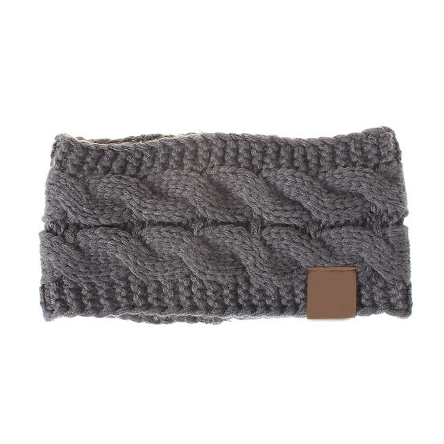 Multi Colorful Knitted Crochet Twist Women Headband Winter Ear Warmer Elastic Hair Band for Women's Wide Hair Accessories
