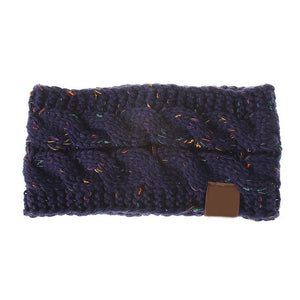 Multi Colorful Knitted Crochet Twist Women Headband Winter Ear Warmer Elastic Hair Band for Women's Wide Hair Accessories