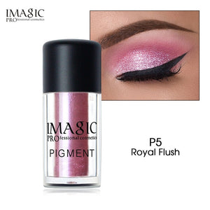 IMAGIC New Arrival Glitter Eyeshadow Metallic Loose Powder Waterproof Shimmer Pigments Colors Eye Shadow Makeup Cosmetics