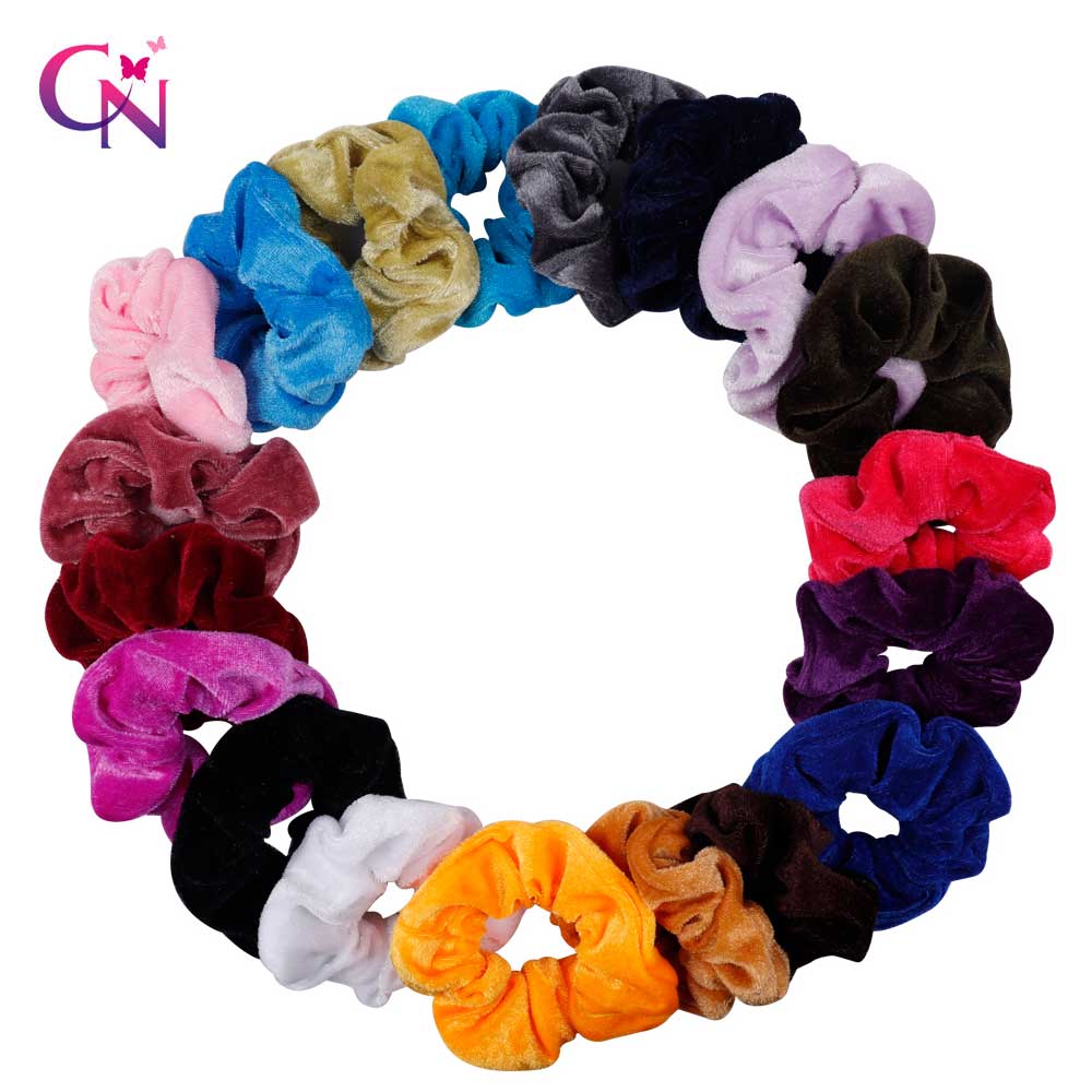 1Pc Women Velvet Solid Elastic Hair Bands Ponytail Holder Scrunchies Tie Hair Rubber Band Headband Gum For Hair Hair Accessories