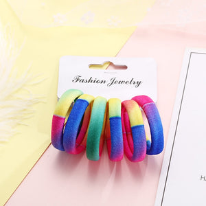 6PCS/Pack New Women Print Cotton Elastic Hair Bands Scrunchie Gum For Hair Rubber Bands Ponytail Holder Fashion Hair Accessories