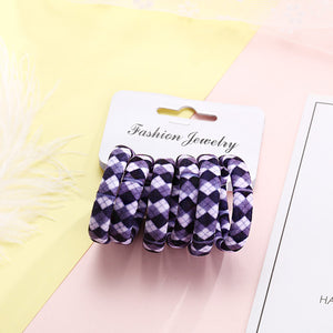 6PCS/Pack New Women Print Cotton Elastic Hair Bands Scrunchie Gum For Hair Rubber Bands Ponytail Holder Fashion Hair Accessories