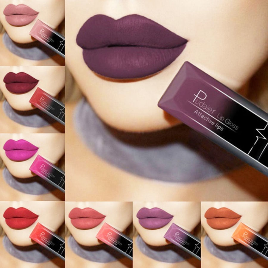 2018 Women Beauty Lip Makeup Sexy Long Lasting Waterproof Lip Gloss Matte Nude Liquid Lipstick Cosmetic Mother GIFT Lip Balm