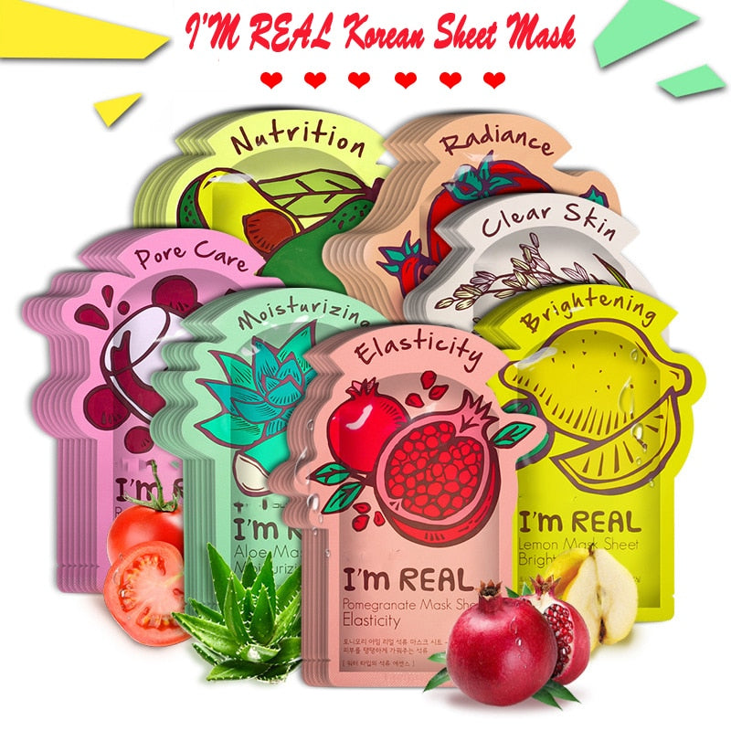 I'm REAL Tony mony Face Mask Moisturizing Facial Mask Oil Control Whitening Shrink Pores Korean Sheet Face Mask Skin Care