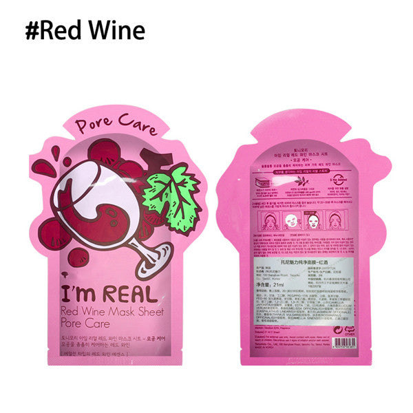 I'm REAL Tony mony Face Mask Moisturizing Facial Mask Oil Control Whitening Shrink Pores Korean Sheet Face Mask Skin Care