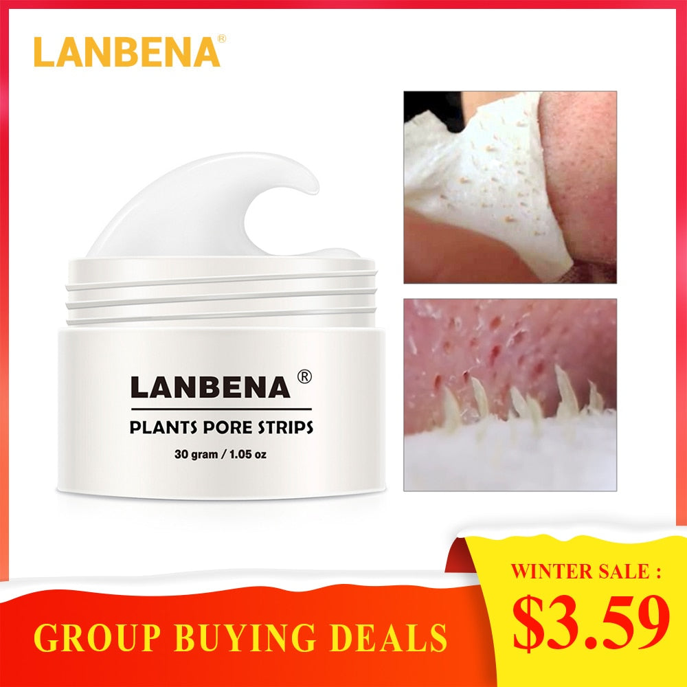 2018 New Style LANBENA Blackhead Remover Nose Mask Pore Strip Black Mask Peeling Acne Treatment Black Deep Cleansing Skin Care