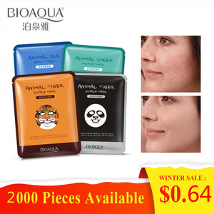 BIOAQUA 1 pcs Skin Care Sheep/Panda/Dog/Tiger Facial Mask Moisturizing Cute Animal Face Care Masks