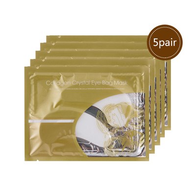 EFERO 5/6/7pairs Black Collagen Crystal Eye Mask Face Mask Gel Eye Patches for Eye Bags Wrinkle Dark Circles Eye Pads Skin Care
