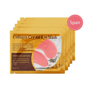 EFERO 5/6/7pairs Black Collagen Crystal Eye Mask Face Mask Gel Eye Patches for Eye Bags Wrinkle Dark Circles Eye Pads Skin Care